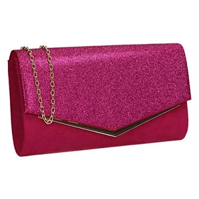Abbildung von SwankySwans Damen Janey Clutch Tasche, fuchsia