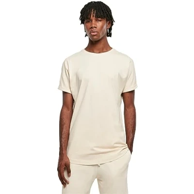 Abbildung von Urban Classics LONG Shaped Turnup Tshirt basic, Herren, Größe: Small, Whitesand