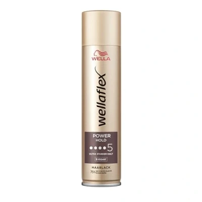 Abbildung von Wellaflex Power Hold Haarlack Für Frauen Bis zu 48 Std. ultra starker Halt natürliches, flexibles Styling Sanft zur Kopfhaut, dermatologisch getestet Vegane Formel Haltegrad 5 250ml