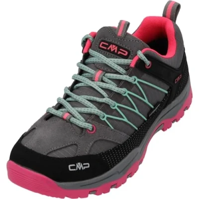 Abbildung von CMP Kids Rigel Low Trekking Shoes Wp Unisex Kinder Schuhe, Zementgrau Fluo Pink Cemento Fluo, 32 EU