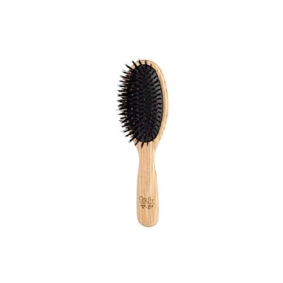 Abbildung von TEK Große ovale Bürste mit ökologischen Borsten, handgefertigt in Italien, für feines Haar 22 x 6 cm