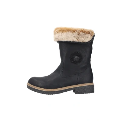 Abbildung von Rieker Damen Winterstiefel Z5054, Frauen Stiefel,uebergangsstiefel,uebergangsschuhe,Winterboots,halbschaftstiefel,warm,schwarz (00),40 EU / 6.5 UK