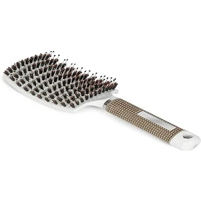 Abbildung von Haarbürste,Haarbürste mit Wildschweinborsten,Haarbürste reduziert Frizz und statische Aufladung,Massagebürsten für langes,dickes