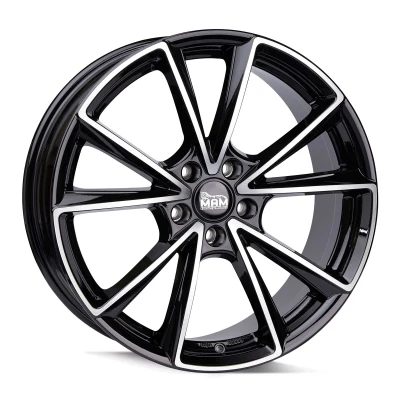 Abbildung von MAM 5 loch 20Zoll 112mm Alufelge A5 Schwarz frontpoliert MAMA58520511245BFP Felge