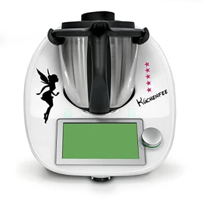 Abbildung von Finest Folia Deko Aufkleber kompatibel mit Küchenmaschine Thermomix TM5 TM6 Design Sticker Zubehör für Küchengerät wasserfest selbstklebend K154 (01 Küchenfee, Telemagenta)