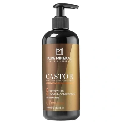 Abbildung von Pure Mineral Spülungsfreier Conditioner mit Rizinusöl Stärkt und hydratisiert Für brüchiges Haar Omega 9 Ohne Sulfate, Parabene, Petrolate 350ml
