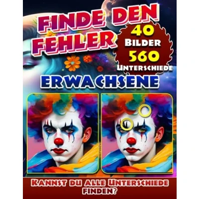 Abbildung von Finde den Fehler Erwachsene: 560 Unterschiede. Rätselheft Suchbilder. Bilderrätsel Buch die Unterschiede für Senioren. Bildersuchrätsel. Fehlersuchbuch.