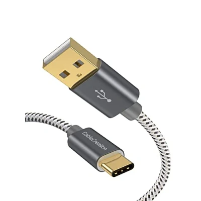 Abbildung von CableCreation für E Bike USB C Kabel, 20cm auf Micro A, kompatibel mit Bosch Intuvia, Kiox, Nyon (old) Display DJI Mavic/DJI Spark/Mavic Pro/Mavic Air etc. Aluminium, Space Grau