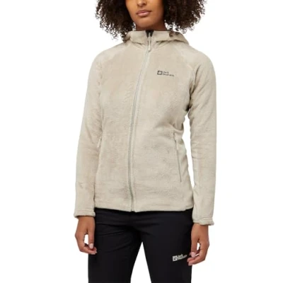 Abbildung von Jack Wolfskin Rotwand Hooded Fleecejacke, Damen, Größe: XS, Seal