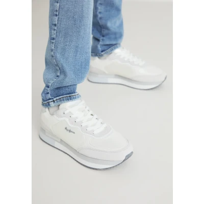 Abbildung von Pepe Jeans Rusper Shine Sneaker low, Damen, Größe: 41, White Leder und lederimitat