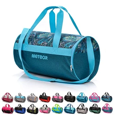 Abbildung von meteor Sporttasche Kinder 25L runde Tasche Gym Herren schwimmtasche Reisetasche Urlaubstasche klein Fitnesstasche Kindertaschen Schule Taschen turntasche Jungen