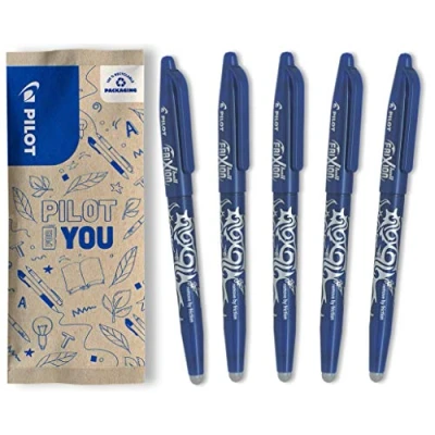Abbildung von PILOT FriXion Ball 0.7 Set 5 Stück: Farbe Blau Radierbare Tintenroller 0,4mm Strichstärke Angenehme Schreibführung, Thermosensitive Tinte, Austauschbare Mine Mittlere Spitze