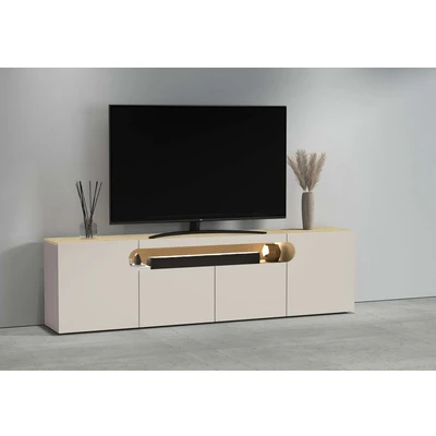 Abbildung von OTTO home Lowboard "REAL,Lowboard,TV-Kommode,TV-Möbel,TV-Bank" 1 Stk. tlg. Mit 4 Türen, davon 2 abgerundet, die ein ovales offenes Fach bilden