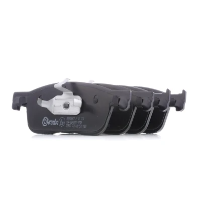 Abbildung von BREMBO P 61 134 Bremsbelagsatz exkl. Verschleißwarnkontakt mit Anti Quietsch Blech, Kolbenclip ohne Zubehör PEUGEOT: Expert III Van, Traveller
