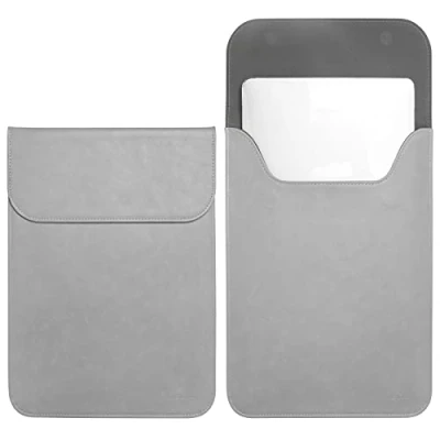Abbildung von TECOOL Slim 13 Zoll Laptop Hülle Leder, Waterproof Tasche für MacBook Air M1 M2 M3 2018 2020 2024, 2016 2021 2022 Pro M1/M2, Sleeve Surface Pro, Huawei 13, XPS Grau