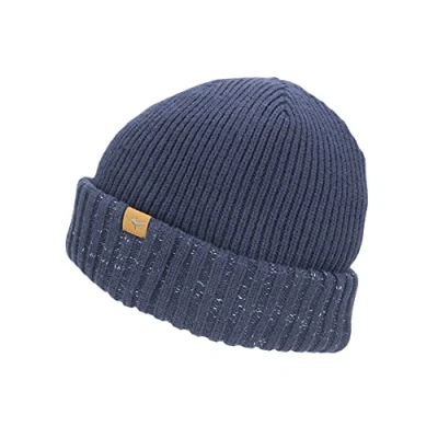 Abbildung von SEALSKINZ Unisex Wasserdichte Rollmützenmütze für Kaltes Wetter Blau, L/XL