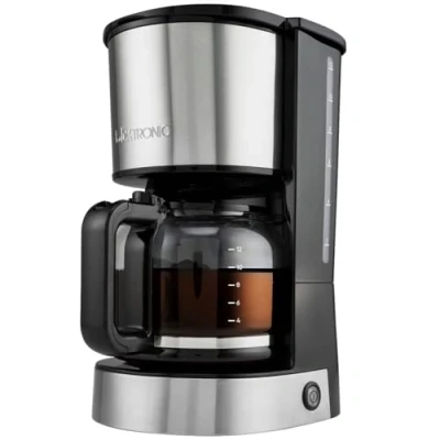 Abbildung von Clatronic® Kaffeemaschine mit Filter für 12 14 Tassen Filterkaffeemaschine Edelstahlgehäuse Nachtropfsicherung Coffee Machine Filtermaschine 800W KA 3808