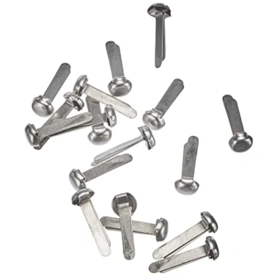 Abbildung von Wedo 112350054 Musterbeutelklammern (Rundkopf, Klarsichtdose (210 3), glanzveredelte Ausführung) 500 Stück, silber