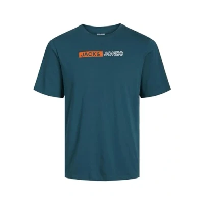 Abbildung von JACK&amp;JONES Herren JJECORP Logo Tee Play SS O Neck NOOS T Shirt, Deep Teal/Print:Play 5, XS