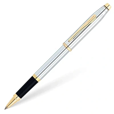 Abbildung von Cross Century II Rollerball (23 Karat Goldplattiert, Schreibfarbe: schwarz, inkl. Luxus Geschenkbox) Chrom goldplattiert