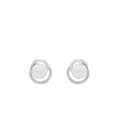 Abbildung von JOOP! 925 Sterling Silber Damen Schmuck, mit Zirkonia synth., Süßwasserzuchtperle, Silber, Kommt in Schmuck Geschenk Box