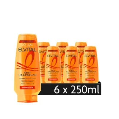 Abbildung von L&#039;Oréal Paris Elvital Anti Haarbruch Pflegende Aufbauspülung 6 x 250 ml