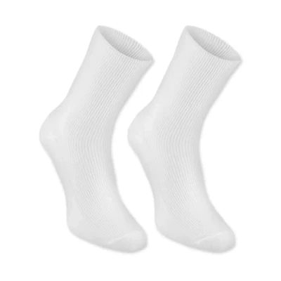 Abbildung von Rainbow Socks Damen Herren Baumwolle Diabetiker Socken Ohne Gummibund 1 Paar Weiß Größen 36 38