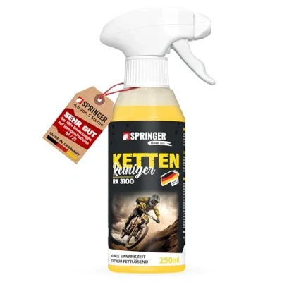 Abbildung von SPRINGER RX3100 Kettenreiniger 250 ml Made in Germany Fahrrad Antriebsreiniger mit starker Reinigungskraft Schutz vor Rost &amp; Verschleiß Schonendes Fahrradketten Spray