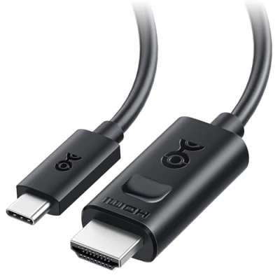 Abbildung von Cable Matters USB C auf HDMI 2.1 Kabel 0,9m, unterstützt 4K@240Hz / 8K@60Hz HDR Thunderbolt 4, 5, 4 Kompatibel mit MacBook Pro, XPS, ThinkPad Maximale Auflösung unter macOS 4K@60Hz