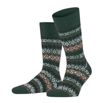 Abbildung von FALKE Herren Aspen M SO Wolle Kaschmir Gemustert 1 Paar Socken, Grün (Hunter Green 7441), 39 42