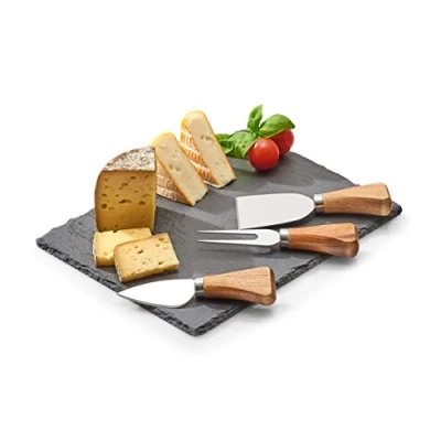 Abbildung von Zeller 25594 Käse Servier Set, Edelstahl, Schwarz 24 x 18 cm