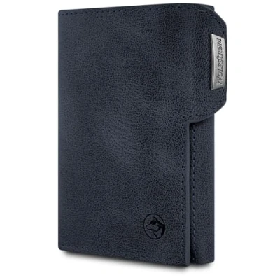 Abbildung von Wolfstrøm Slim Wallet &#039;Svente&#039; I 11 Karten Mini Geldbörse Herren klein mit Münzfach, RFID Blocker Damen und Portemonnaie Credit Card Holder Geldbeutel Midnight Blue