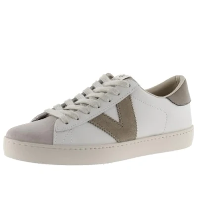 Abbildung von victoria Low Top Unisex Berlin Leder &amp; Kontrast Teile Spaltleder Zehe 1126142 für Erwachsene BEIGE 36