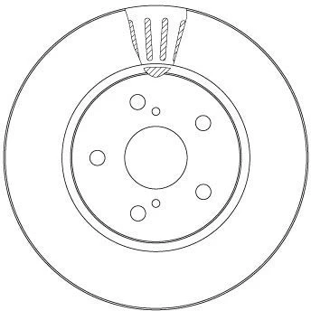 Abbildung von TRW DF6986S Bremsscheibe 299 28 5 114,3 Belüftet lackiert TOYOTA: C HR, Corolla XII Estate