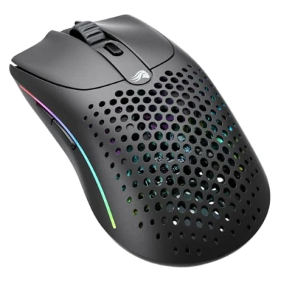 Abbildung von Glorious Gaming Model O 2 Wireless Mouse 2,4 GHz &amp; Bluetooth hybrid, superleichte 68 g, Lange Akkulaufzeit, 26 k BAMF 2.0 Sensor, RGB Beleuchtung, beidhändig, 6 Tasten, PTFE Füße Schwarz