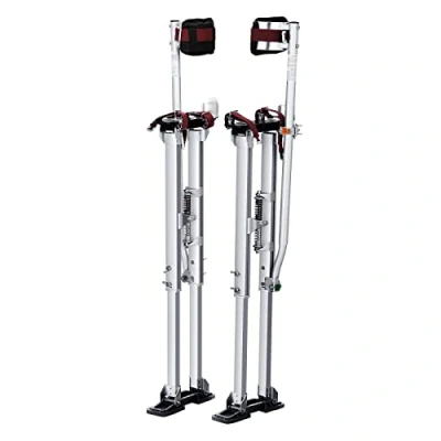 Abbildung von VEVOR Aluminiumstelzen Deckenbau 91,4 126,7cm Höhenverstellbar Arbeitsstelzen Trockenbau 103kg Belastbarkeit Malerstelzen 27 29cm Fußgröße Für Malerarbeit Heimdekoration Baumschnitt Elektroarbeit