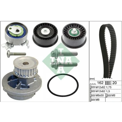 Abbildung von INA 530 0441 32 Wasserpumpe + Zahnriemensatz mit OPEL: Astra G CC, Corsa C Hatchback, Zafira A