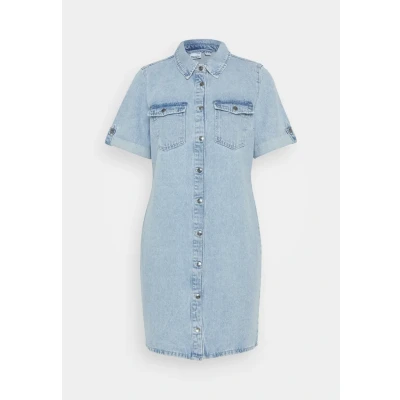 Abbildung von Vero Moda Vmjennie SS MIX Jeanskleid, Damen, Größe: XS, Light blue denim