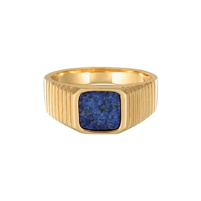 Abbildung von Kuzzoi Signet Royal Structured Ring, Herren, Größe: 60, Gold