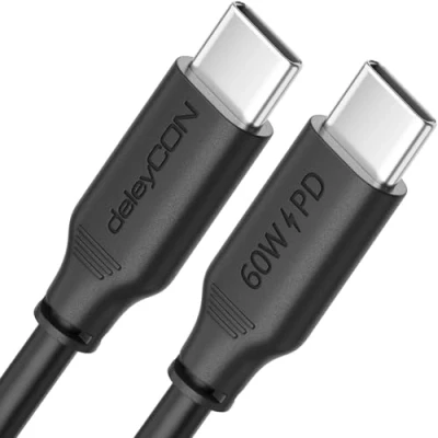 Abbildung von deleyCON 1,5m USB C Kabel PD3.0 (60W Schnellladekabel) auf Ladekabel für iPhone 16 15 Pro Max Samsung Galaxy S24 S23 S22 Pixel iPad MacBook Air Tablets Switch PS5