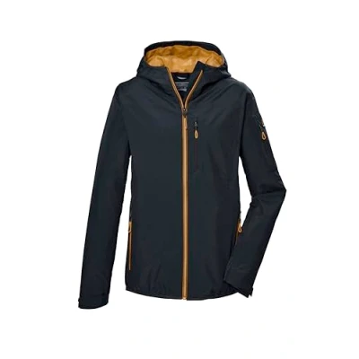 Abbildung von killtec Herren Funktionsjacke/leichte Regenjacke mit Kapuze, packbar KOS 110 MN JCKT, schwarz blau, L, 42956 000