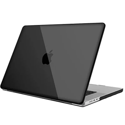 Abbildung von Fintie Hülle Kompatibel mit MacBook Pro 16 (2024 2021) M4 M3 M2 M1 Pro/Max A3186 A3403 A2991 A2780 A2485, Ultradünne Hartschale Schutzhülle Zoll, Schwarz