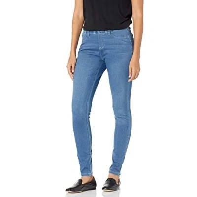 Abbildung von Amazon Essentials Damen Strick Jeggings Zum Hineinschlüpfen (Erhältlich in Übergröße), Helle Waschung, XL Kurz