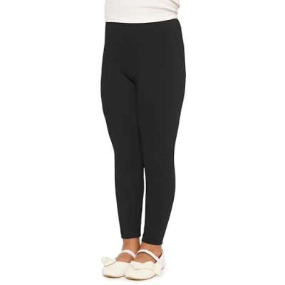 Abbildung von Merry Style Mädchen Lange Leggings aus Baumwolle MS10 225 (Schwarz, 158 cm)