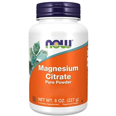 Abbildung von Now Foods, Magnesium Citrate Powder, Magnesiumcitrat, 227g veganes Pulver, Laborgeprüft, Glutenfrei, Vegetarisch, Sojafrei, ohne Gentechnik