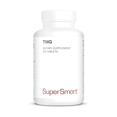 Abbildung von Supersmart TMG (Trimethylglycin) Betain wasserfrei Unterstützt ein gesundes Herz Kreislauf System Nicht GVO &amp; Glutenfrei 100 Tabletten
