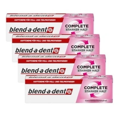 Abbildung von 4x Blend a dent Complete Haftcreme Neutral für Voll und Teilprothesen, 47g