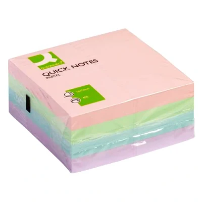 Abbildung von Q Connect KF01347 Haftnotizen Haftnotizblock 76x76mm pastell