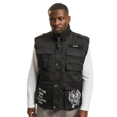 Abbildung von Brandit Herren Motörhead Ranger Vest Windjacke, Black, XL