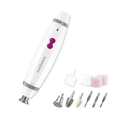 Abbildung von medisana MP 840 Elektrisches Maniküre &amp; Pediküre Set, Nagelpfeile, Nagelfräser, Inkl. 7 Aufsätze, Für Nägel, Nagelhaut Hornhaut